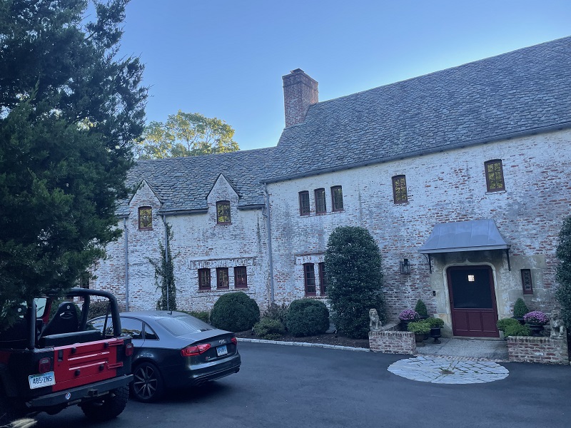 Andersen E series replacement windows with a cinnamon exterior color